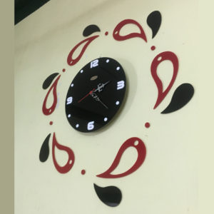 Red and Black Petels Theme wall Clock online