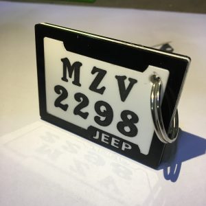 Bike and Car Number plate Keychain